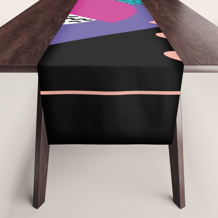 Memphis pattern 39 - 80s / 90s Retro Table Runner Gallery Image 1