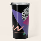 Memphis pattern 39 - 80s / 90s Retro Travel Mug Gallery Image 3
