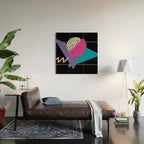 Memphis pattern 39 - 80s / 90s Retro Wood Wall Art Gallery Image 2