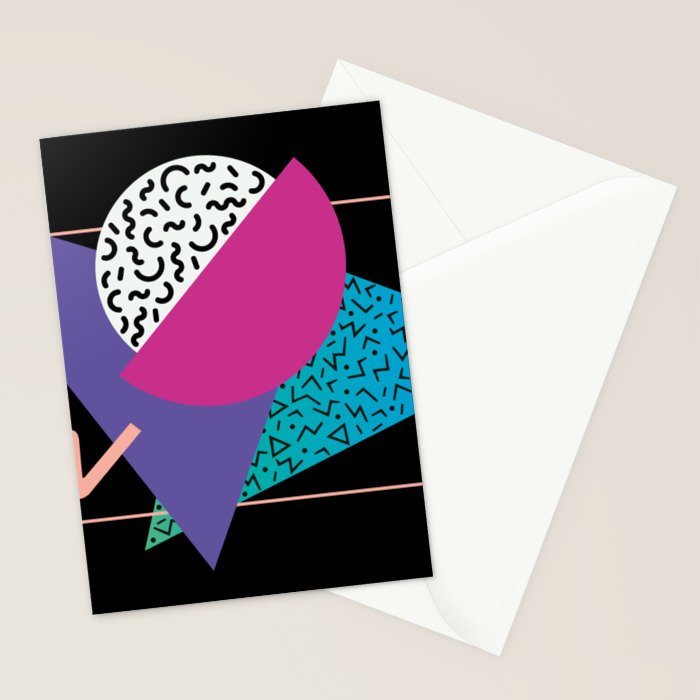 Memphis pattern 39 - 80s / 90s Retro Stationery Card Gallery Image 2