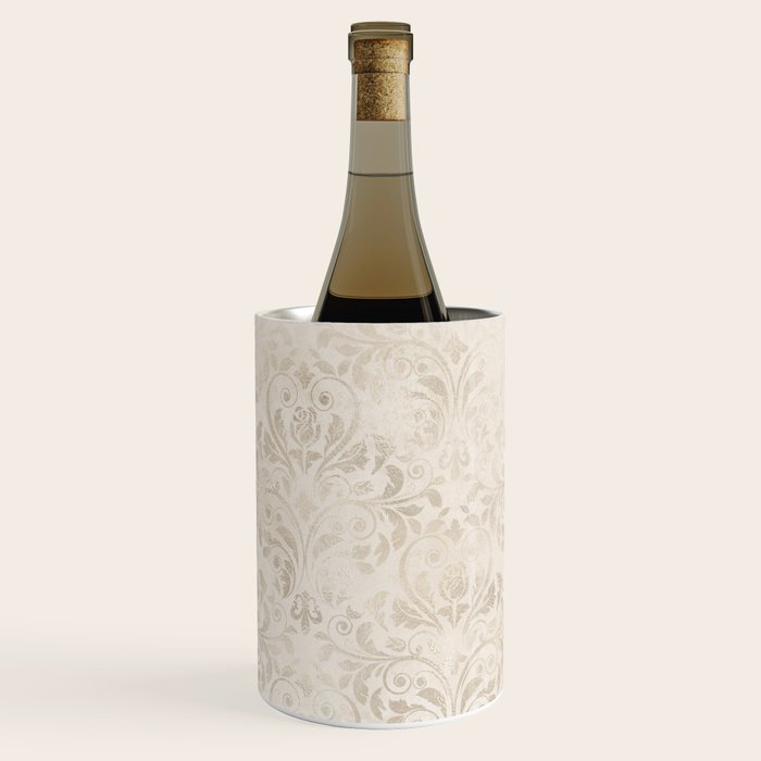 Elegant Ivory Damask 2 Wine Chiller Gallery Image 1