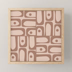 Midcentury Modern Piquet 6 Inspired by PANTONE 17 1230 Color of the Year Mocha Mousse Mini Art Print Gallery Image 1