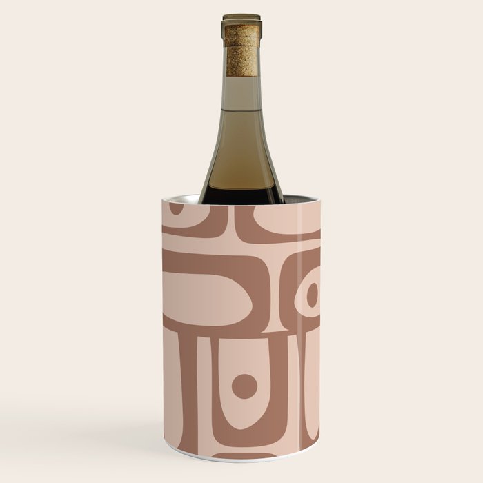 Midcentury Modern Piquet 6 Inspired by PANTONE 17 1230 Color of the Year Mocha Mousse Wine Chiller Gallery Image 2