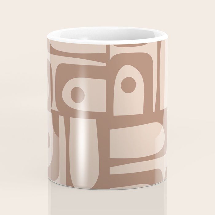Midcentury Modern Piquet 6 Inspired by PANTONE 17 1230 Color of the Year Mocha Mousse Coffee Mug Gallery Image 4
