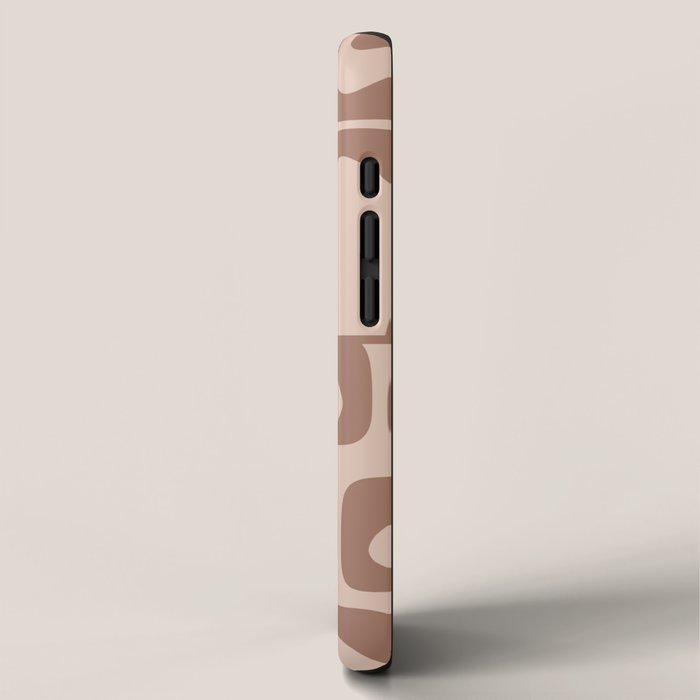 Midcentury Modern Piquet 6 Inspired by PANTONE 17 1230 Color of the Year Mocha Mousse iPhone Case Gallery Image 2