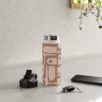 Midcentury Modern Piquet 6 Inspired by PANTONE 17 1230 Color of the Year Mocha Mousse Water Bottle Gallery Image 4
