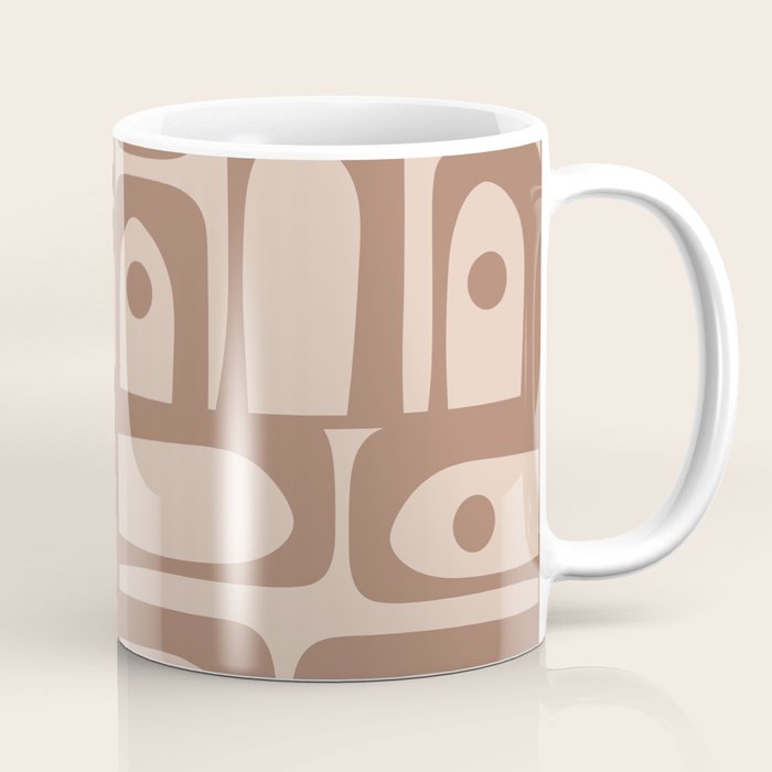 Midcentury Modern Piquet 6 Inspired by PANTONE 17 1230 Color of the Year Mocha Mousse Coffee Mug Gallery Image 1