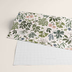 Herbarium ~ vintage inspired botanical art print ~ white Wrapping Paper Gallery Image 2