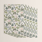 Herbarium ~ vintage inspired botanical art print ~ white Wrapping Paper Gallery Image 3