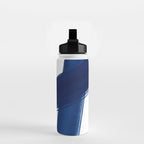 Indigo Abstract Brush Strokes | No. 4 Water Bottle Gallery Image 2