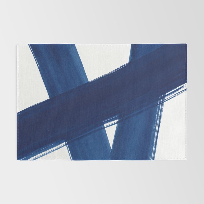 Indigo Abstract Brush Strokes | No. 4 Rug Gallery Image 2