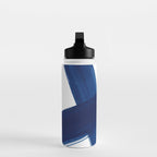 Indigo Abstract Brush Strokes | No. 4 Water Bottle Gallery Image 3