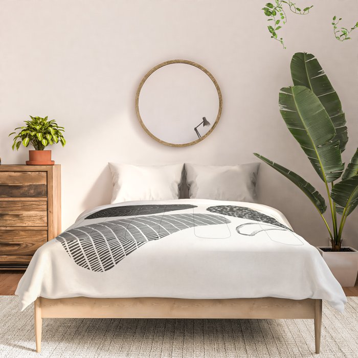 Monochrome Abstract Shapes #2 Comforter Gallery Image 3