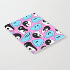 Funny melting smile happy face colorful cartoon seamless pattern Notebook Gallery Image 2