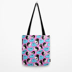 Funny melting smile happy face colorful cartoon seamless pattern Tote Bag Gallery Image 2