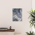 Elegant Marble Reverie Navy Gold Poster Gallery Image 2