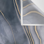 Elegant Marble Reverie Navy Gold Wall Tapestry Gallery Image 3