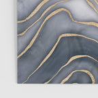 Elegant Marble Reverie Navy Gold Poster Gallery Image 3