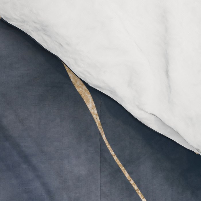Elegant Marble Reverie Navy Gold Comforter Gallery Image 4
