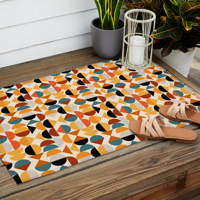 Geo Retro - Mid Century Mix Outdoor Rug Gallery Image 2