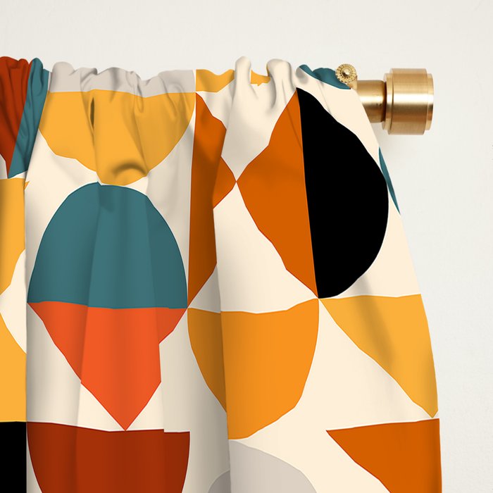 Geo Retro - Mid Century Mix Window Curtain Gallery Image 2
