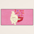 I'm Done With This Shit - Funny Cat Pun Desk Mat Gallery Image 3