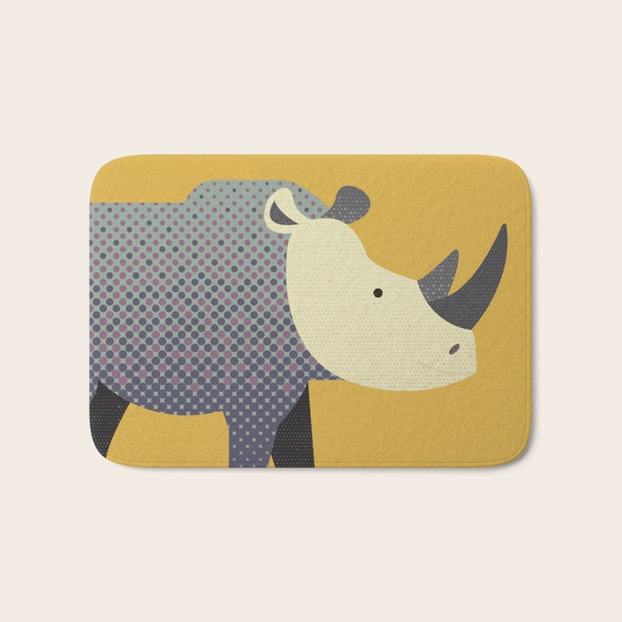 Whimsy Rhinoceros II Bath Mat Gallery Image 1