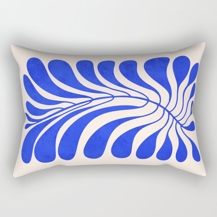 Electrik Blue Ferns: Matisse Edition Rectangular Pillow Gallery Image 2