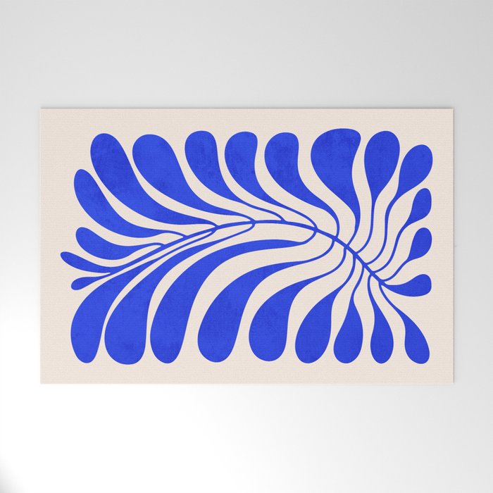 Electrik Blue Ferns: Matisse Edition Welcome Mat Gallery Image 1