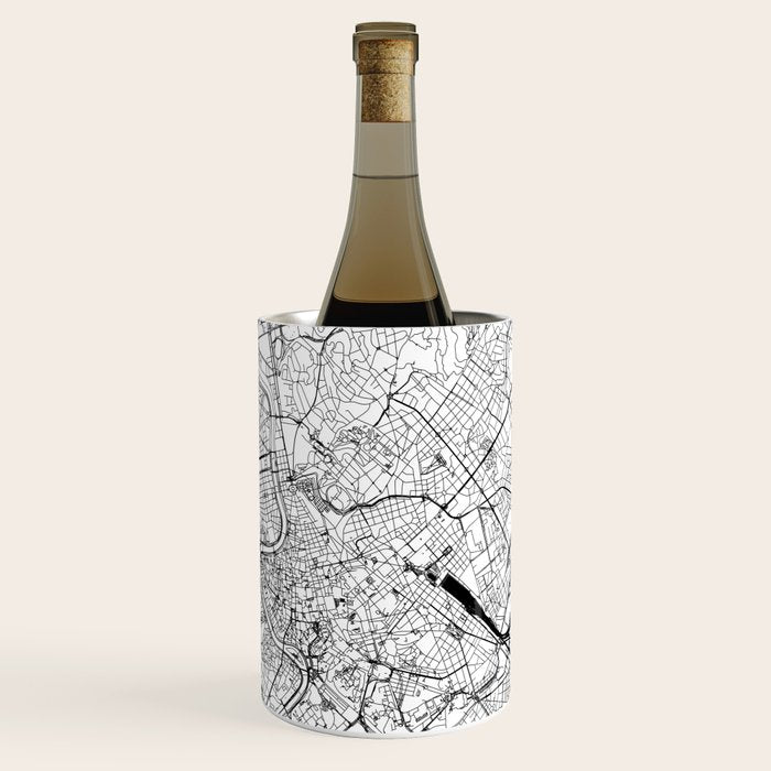 Rome White Map Wine Chiller Gallery Image 1