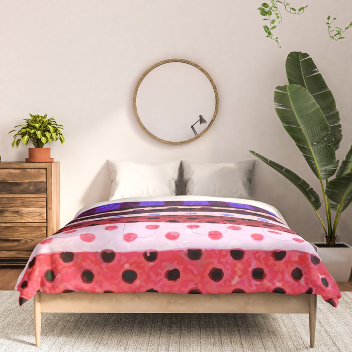 Colors Abstract Geometric Vector Art Comforter Gallery Image 3