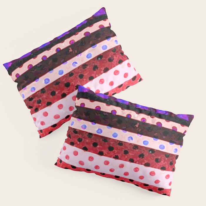 Colors Abstract Geometric Vector Art Pillow Sham Gallery Image 3
