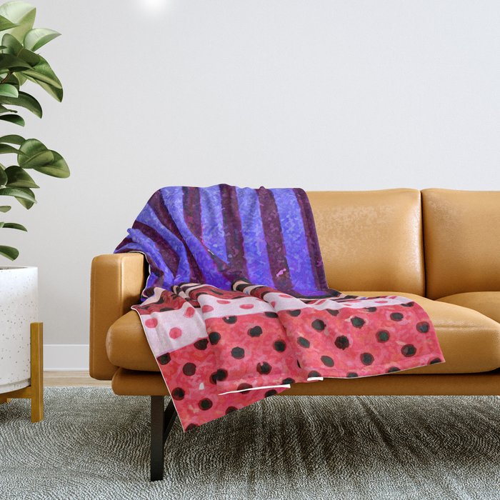 Colors Abstract Geometric Vector Art Throw Blanket Gallery Image 1
