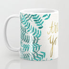 Treat Yo Self - Gold & Turquoise Coffee Mug Gallery Image 3