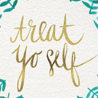 Treat Yo Self - Gold & Turquoise Coffee Mug Gallery Image 2