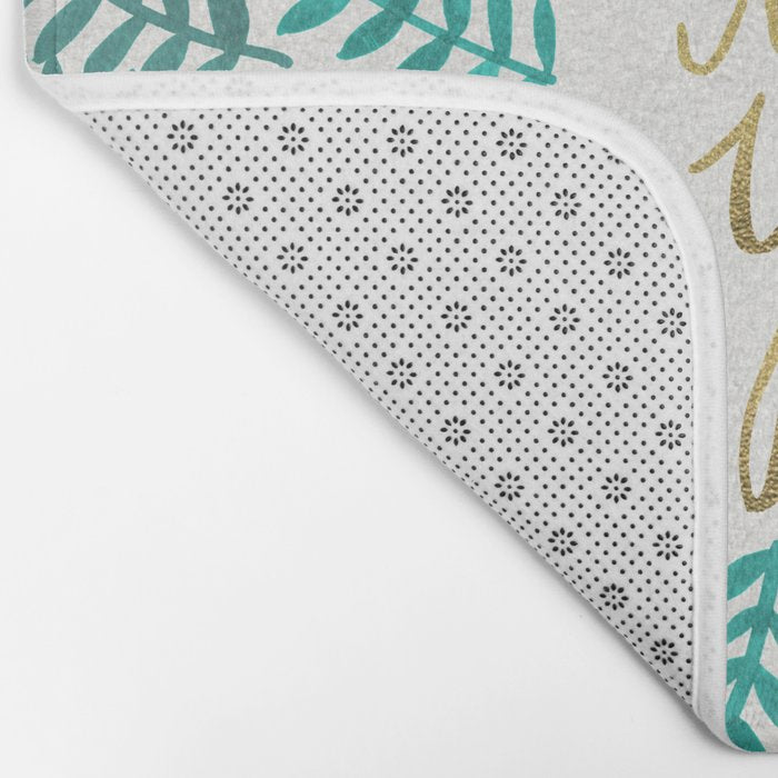 Treat Yo Self â Gold & Turquoise Bath Mat Gallery Image 2