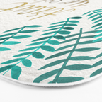 Treat Yo Self â Gold & Turquoise Bath Mat Gallery Image 3