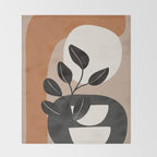 Modern Abstract Minimal Shapes Branches Art 9 Throw Blanket Gallery Image 2