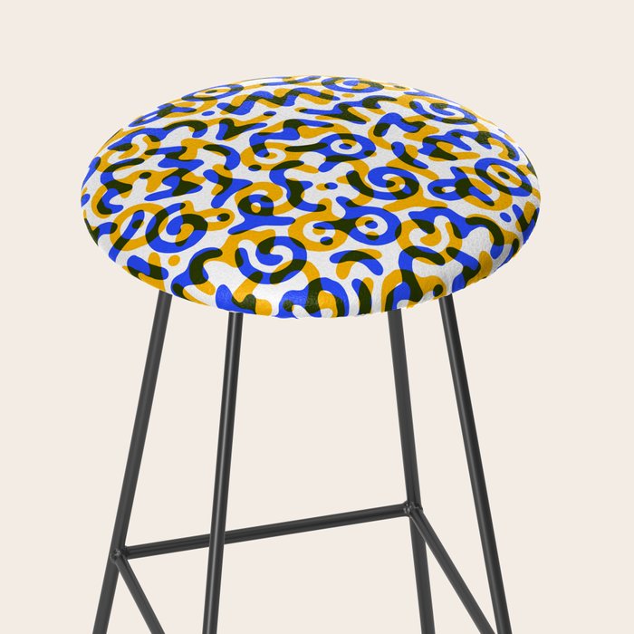 Abstract colorful doodle art pattern Stool Gallery Image 2