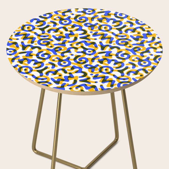 Abstract colorful doodle art pattern Side Table Gallery Image 2