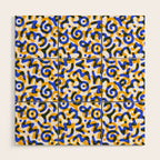 Abstract colorful doodle art pattern Wood Wall Art Gallery Image 1