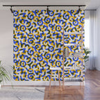 Abstract colorful doodle art pattern Wall Mural Gallery Image 1