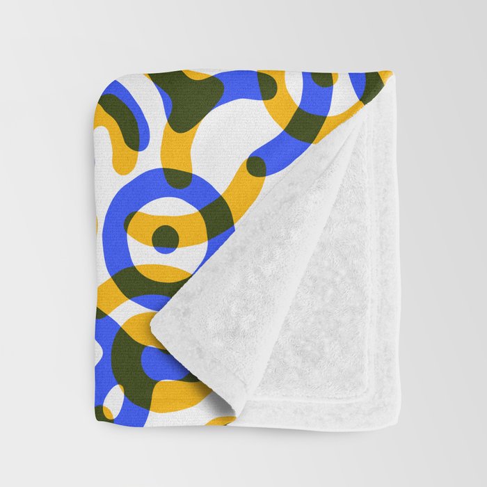 Abstract colorful doodle art pattern Throw Blanket Gallery Image 3