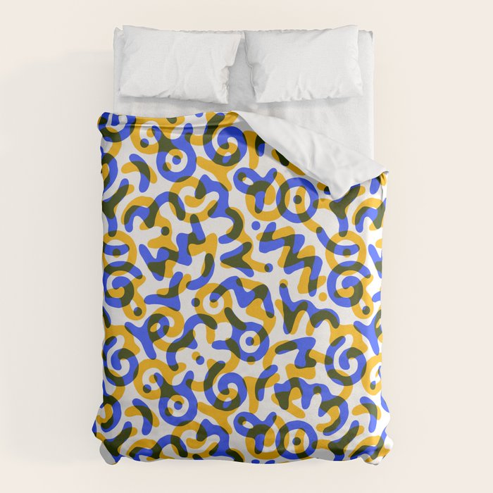 Abstract colorful doodle art pattern Duvet Cover Gallery Image 1