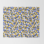 Abstract colorful doodle art pattern Throw Blanket Gallery Image 2