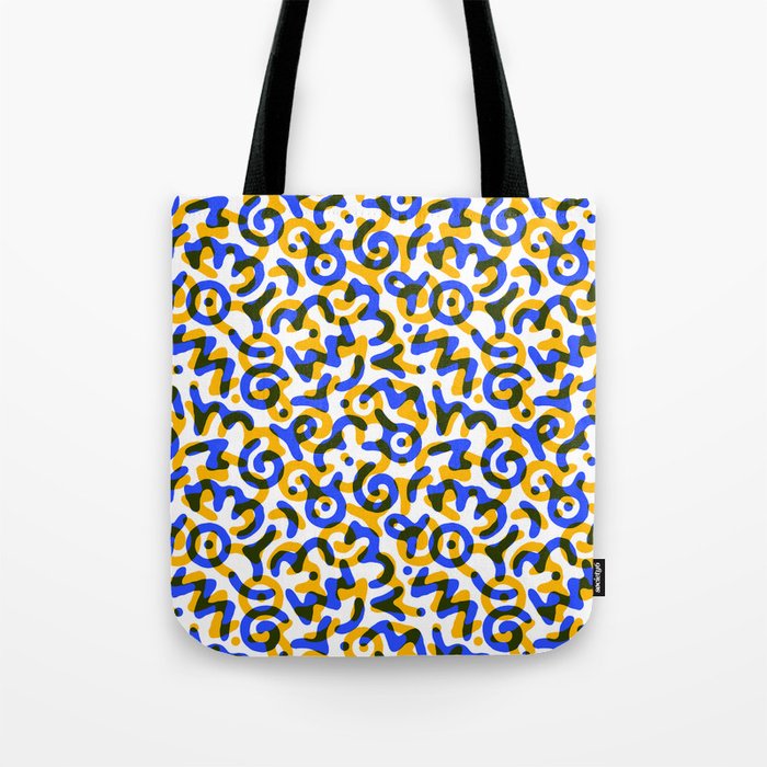 Abstract colorful doodle art pattern Tote Bag Gallery Image 1