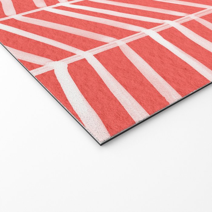 Coral Herringbone Welcome Mat Gallery Image 2