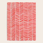 Coral Herringbone Poster Gallery Image 4