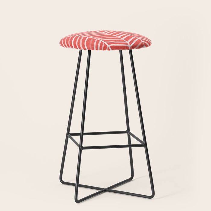 Coral Herringbone Stool Gallery Image 1
