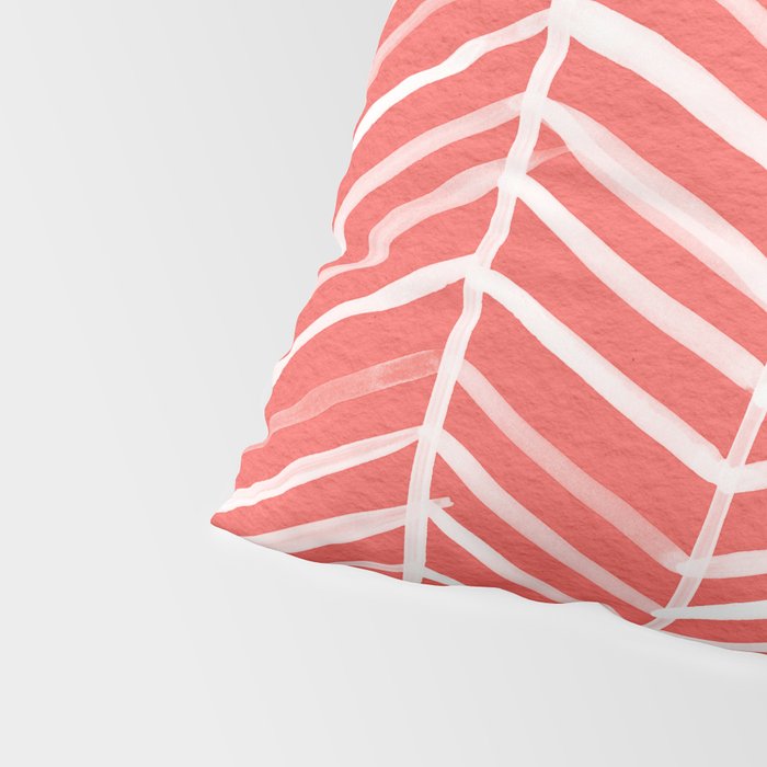 Coral Herringbone Pillow Sham Gallery Image 4
